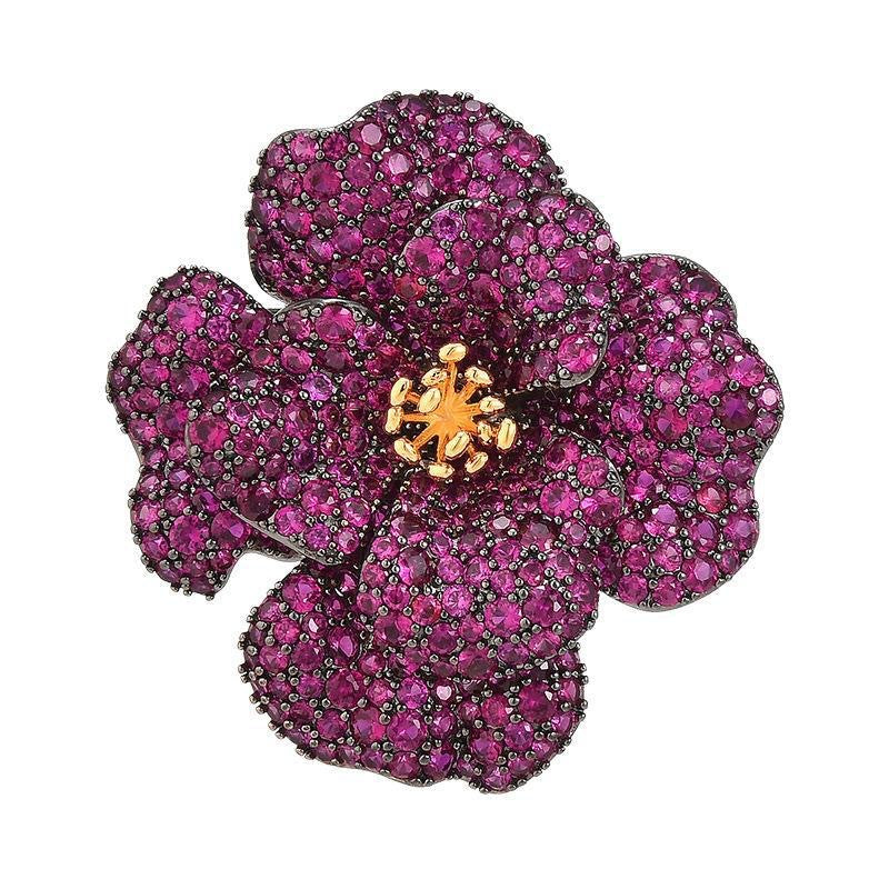 Women's Luxury Copper Inlaid Zircon Exquisite Temperament Brooches