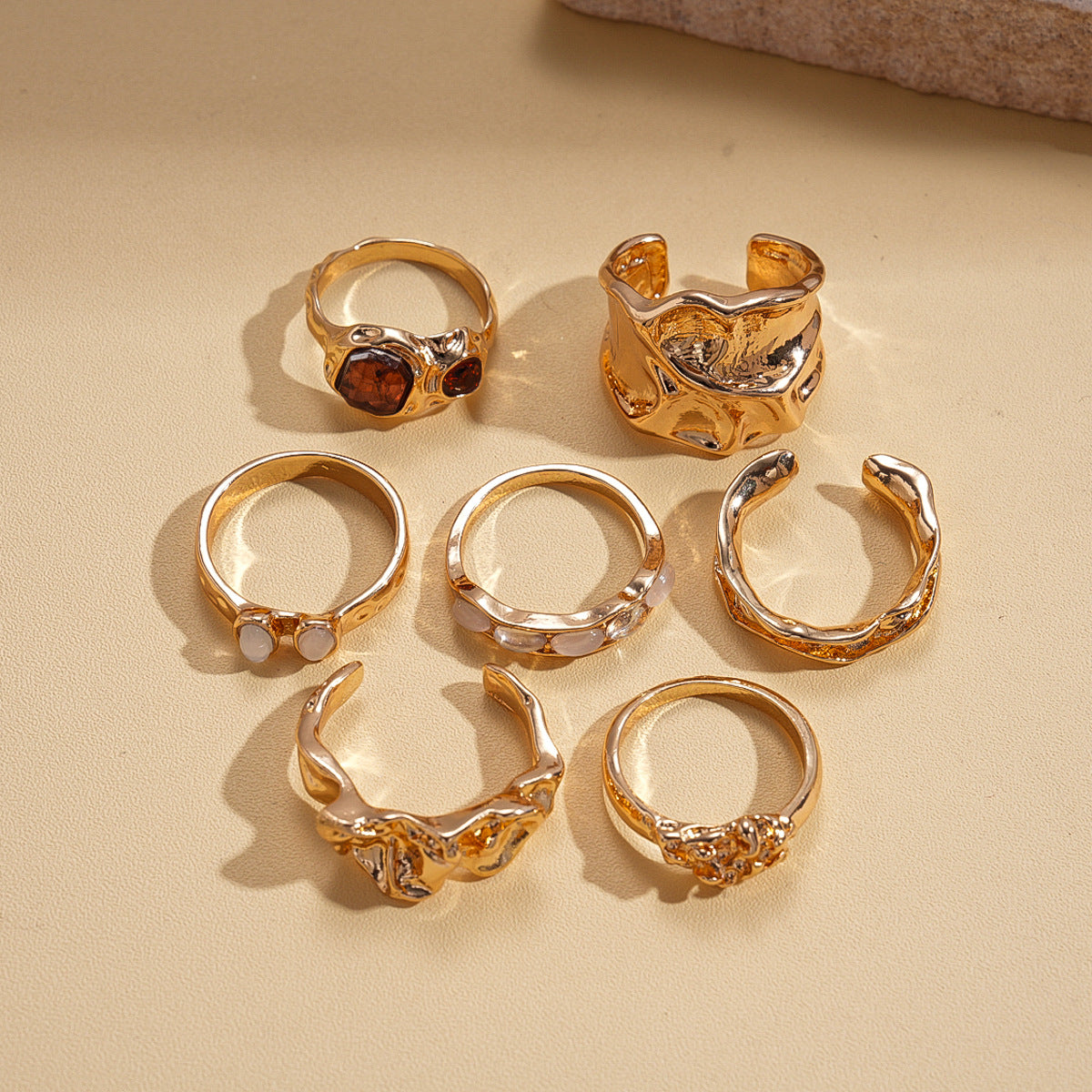 Rose Flower Love Pearl Light Luxury High Sense Ring