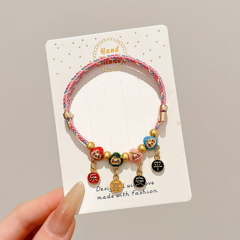 Women's & Men's Colorful Braided Rope Thread Design Simple Bracelet