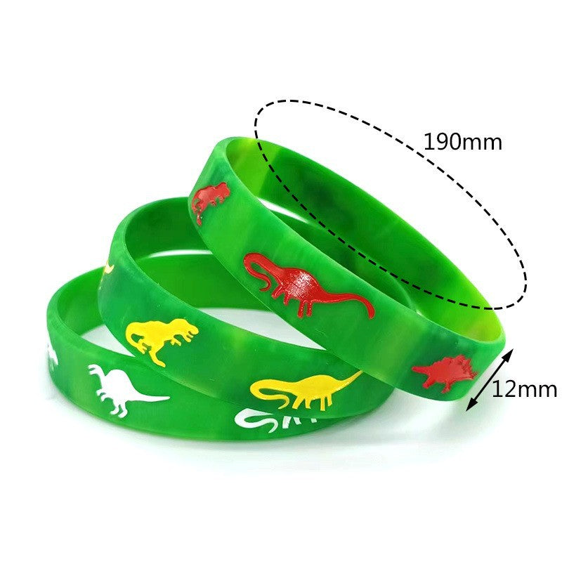 Children's Dinosaur Silicone Birthday Party Decoration Supplies Bracelets