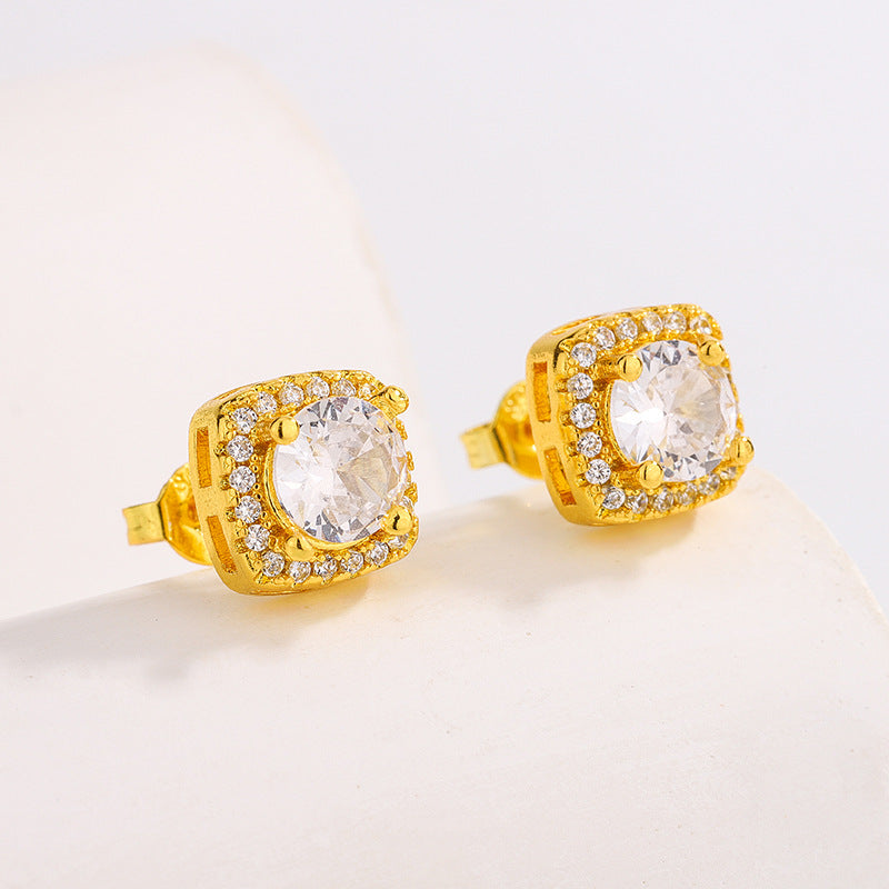 Streaming On Simulation Moissanite Ear Eight Hearts Arrows Earrings