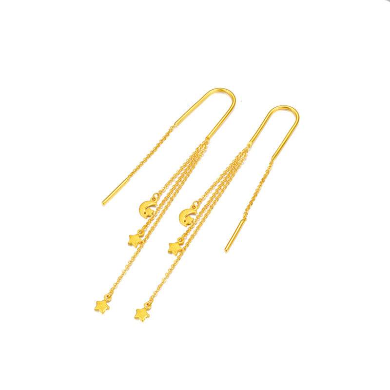 Tassel Brass Plated Eardrop Gifts For Ear Line