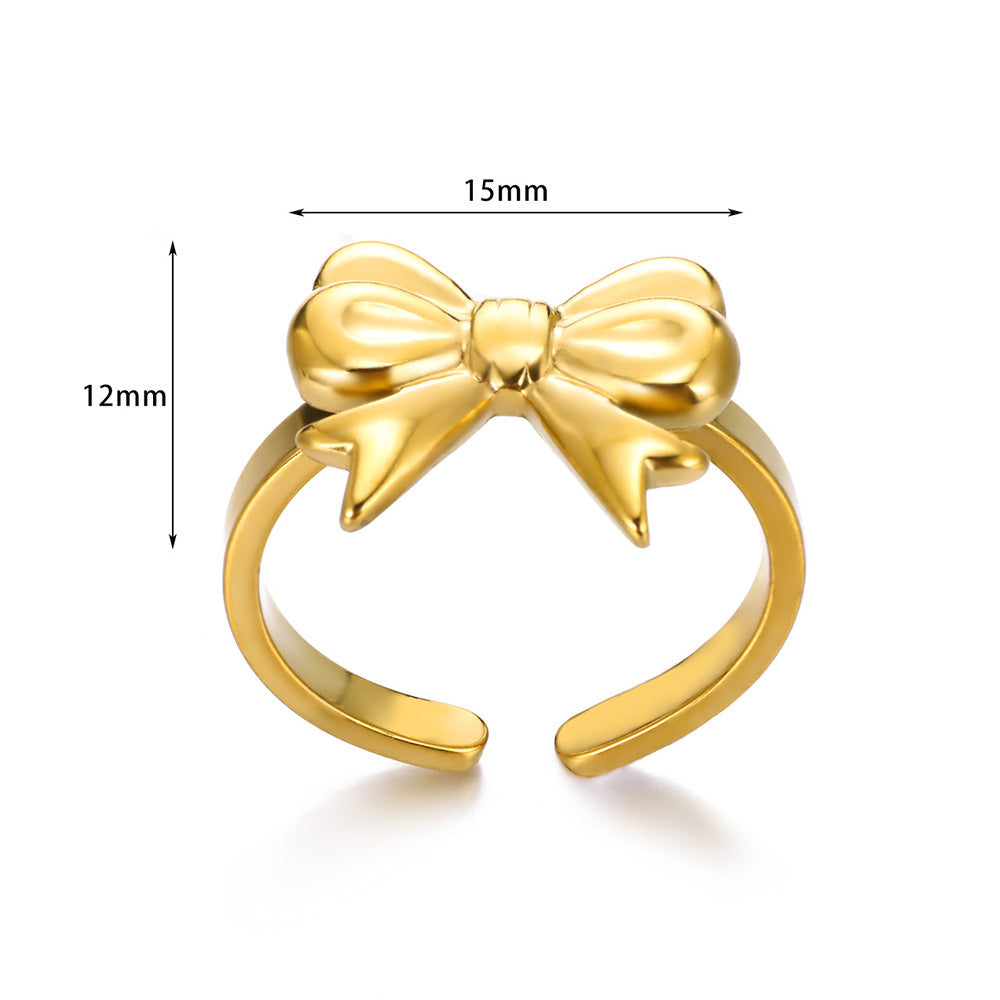 Women's Design Bow Fashion Refined Simple Versatile Rings