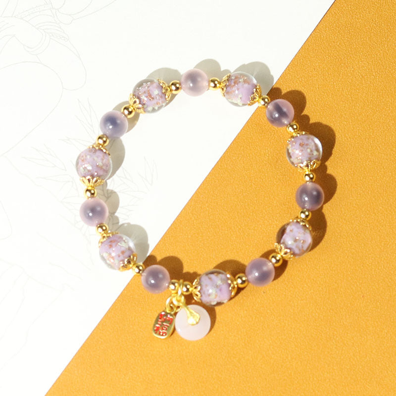 Women's Agate High-grade Natural Fragrant Gray Glaze Scenic Spot Live Bracelets
