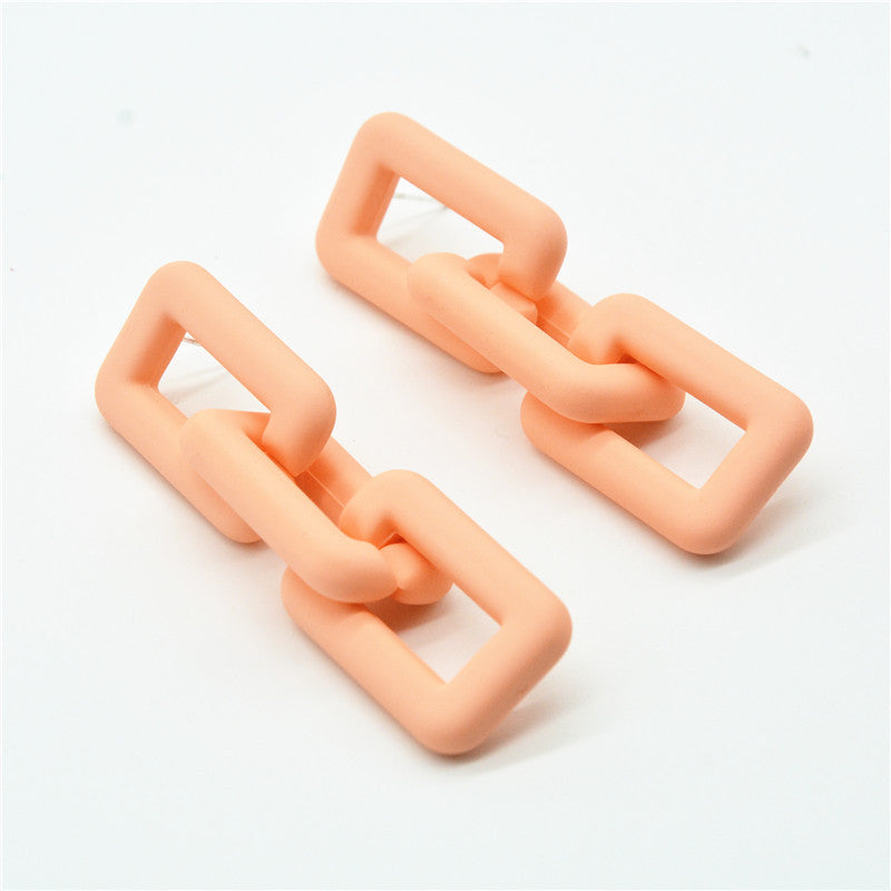 Women's Needle Color Chain For Simple Long Earrings