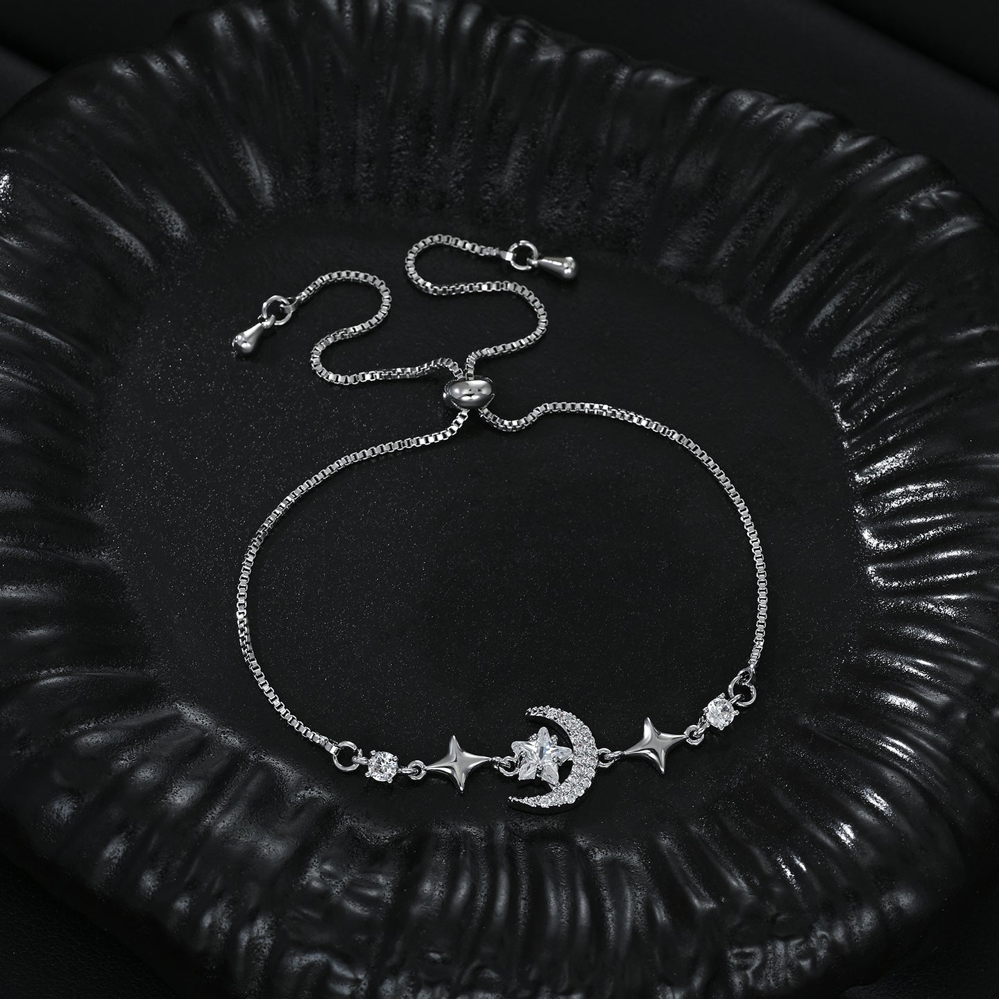 Inlaid Zircon Light Luxury Hand Female Niche Design Star Moon Bracelets