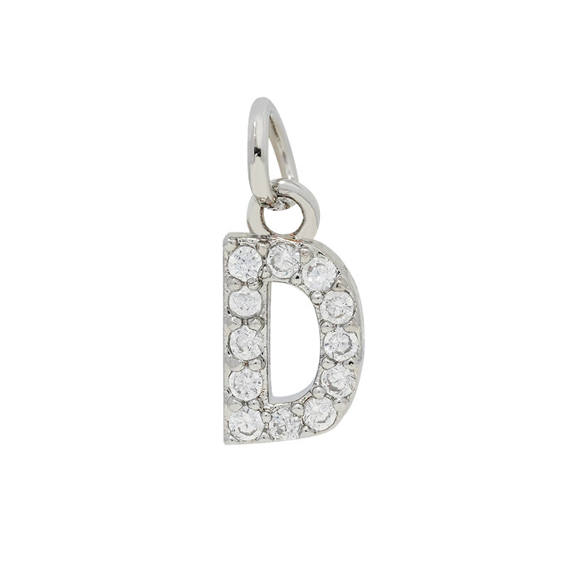 Letters Accessories Small English Zircon Eardrop Pendants