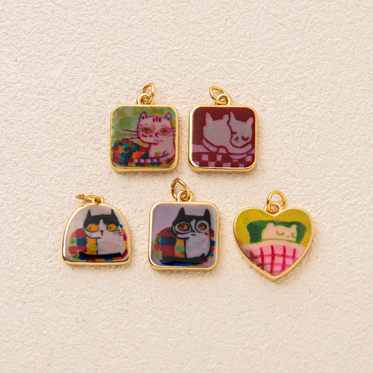 New Cute Cat Series Live Chain Necklaces