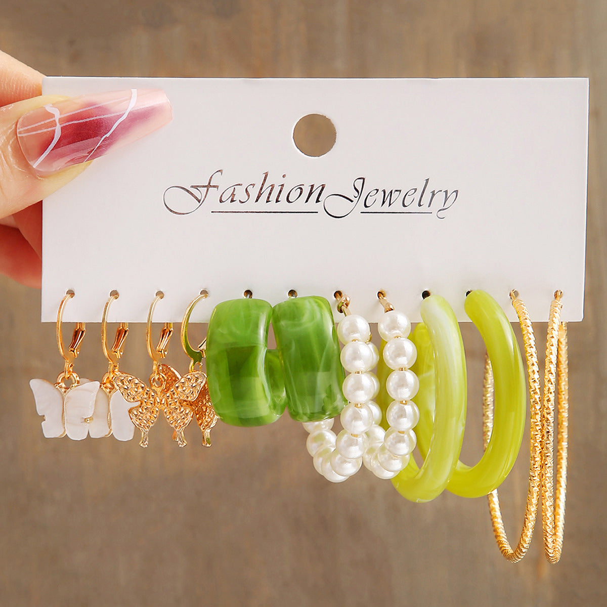 Ear Square Geometric Vintage Pearl Hepburn Style Earrings