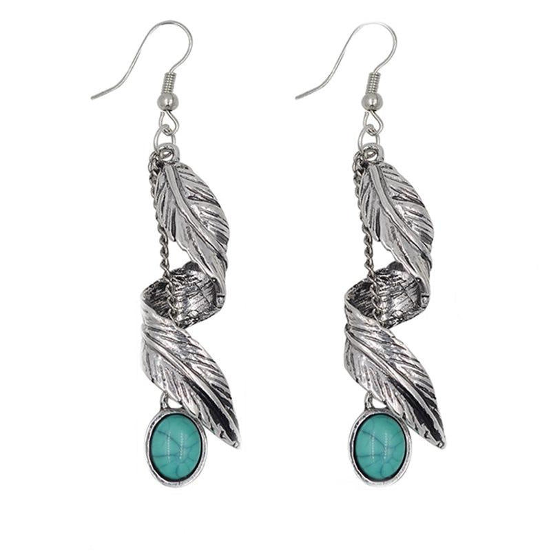 Women's Multiple Options Bohemian Ethnic Turquoise Eardrops Combination Earrings