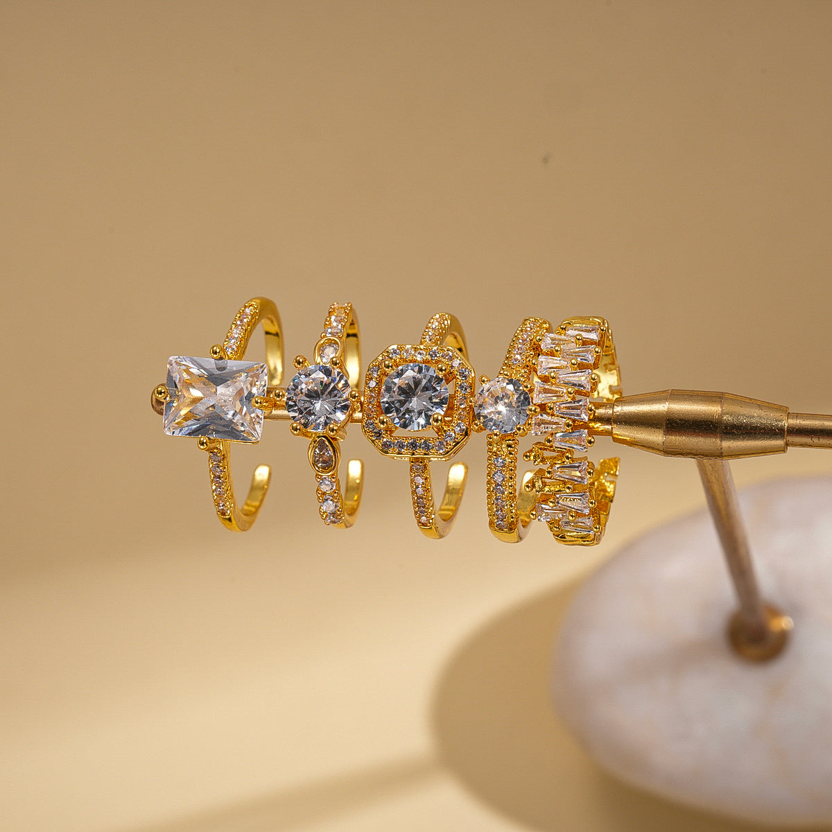 Rose Flower Love Pearl Light Luxury High Sense Ring