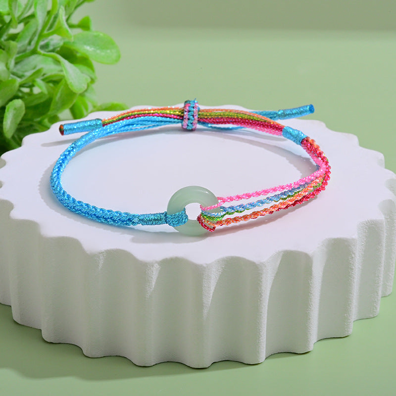 Children's Festival Colorful Rope Hand Weaving Magic Color Bracelet
