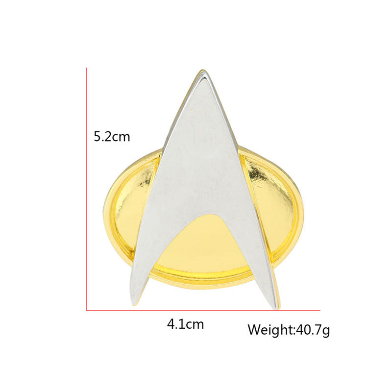 Messenger A- Line Logo Palm-shaped Brooch Brooches