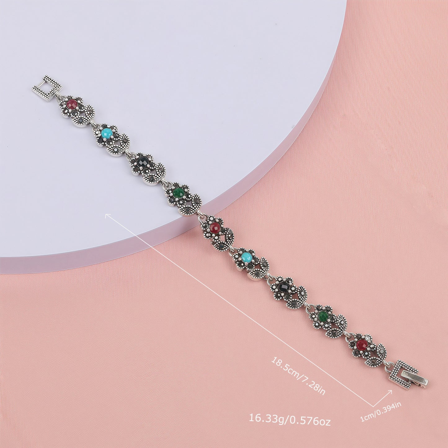 Women's Personality Retro Ethnic Style Inlaid Turquoise Bracelet