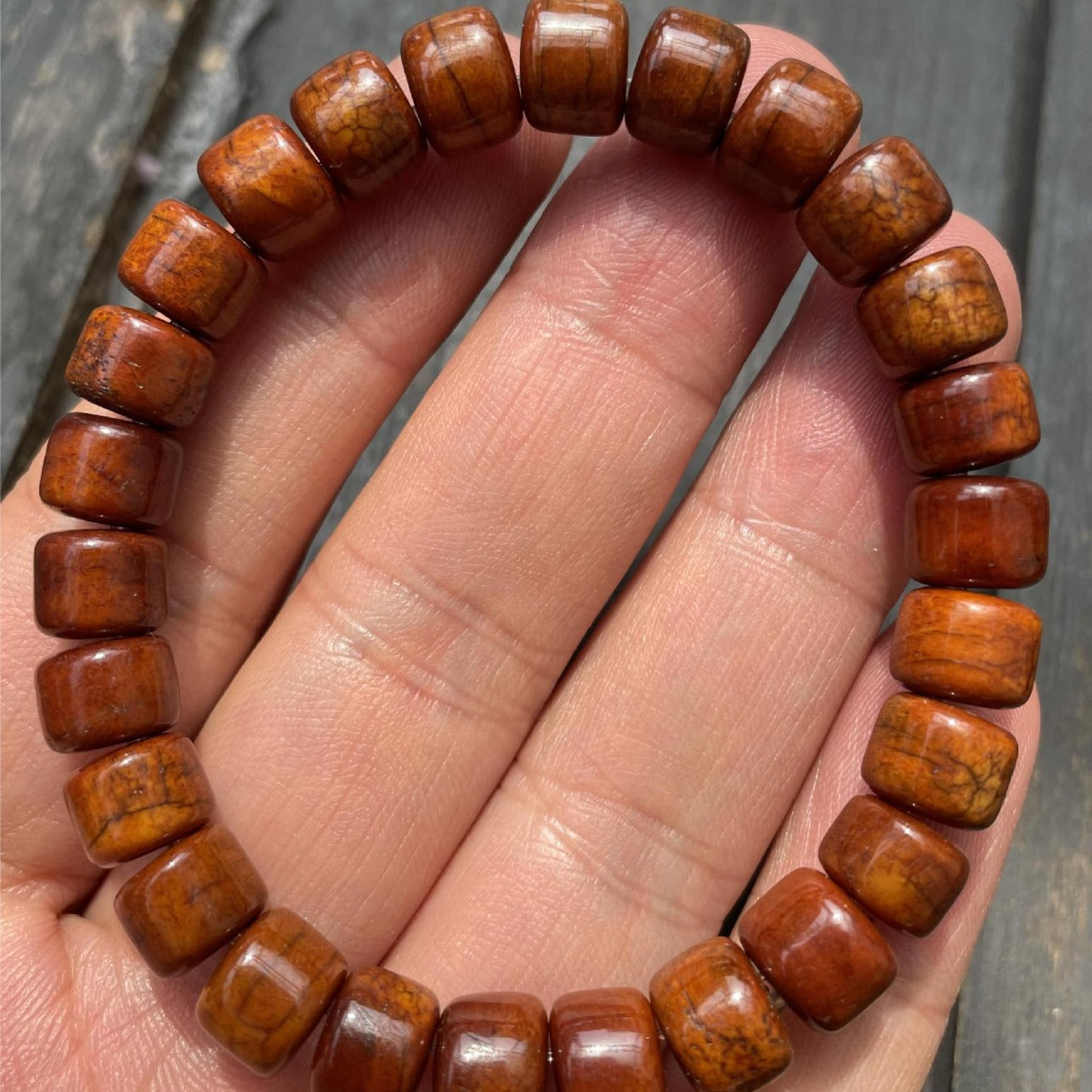 Men's Ethnic Style Yak Bone Cultural Artifact Prayer Beads Bracelets