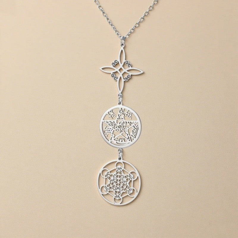 Women's Square Long Fashion Elegant Commemorative Gift Necklace