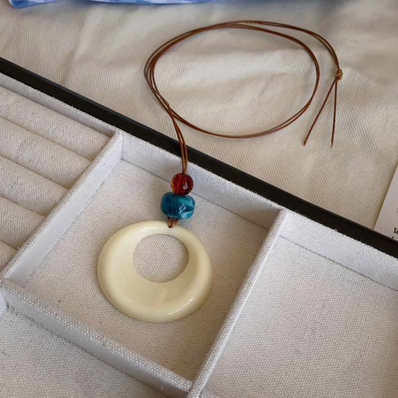 Chinese Long Wax Rope Acorn Zen Pendants