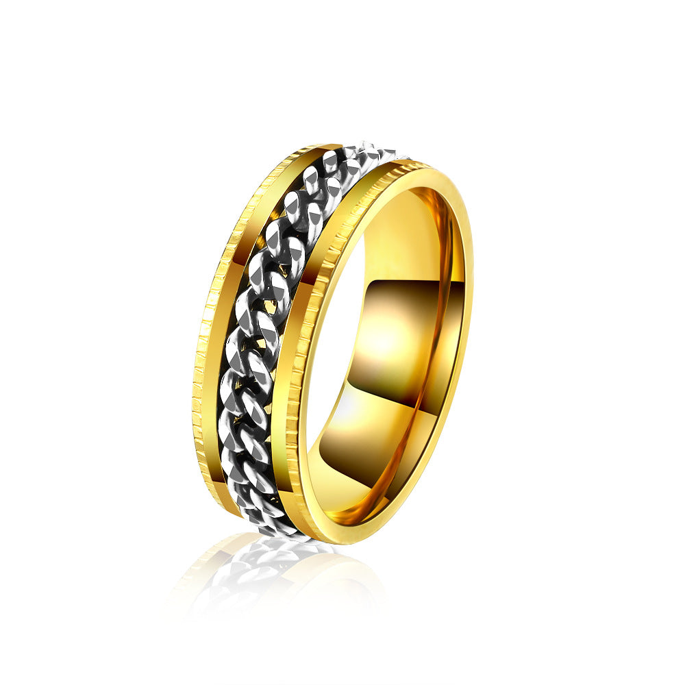 Women's & Men's Bottle Opener Personality Trendy Chain Rotation Open Beer Ring