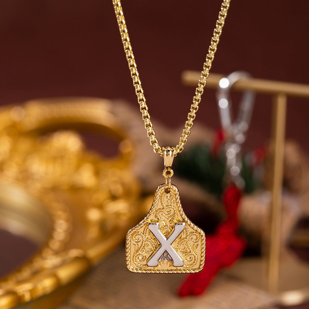 Women's Fashion English Letters Electroplated Copper For Design Personalized Clavicle Necklace