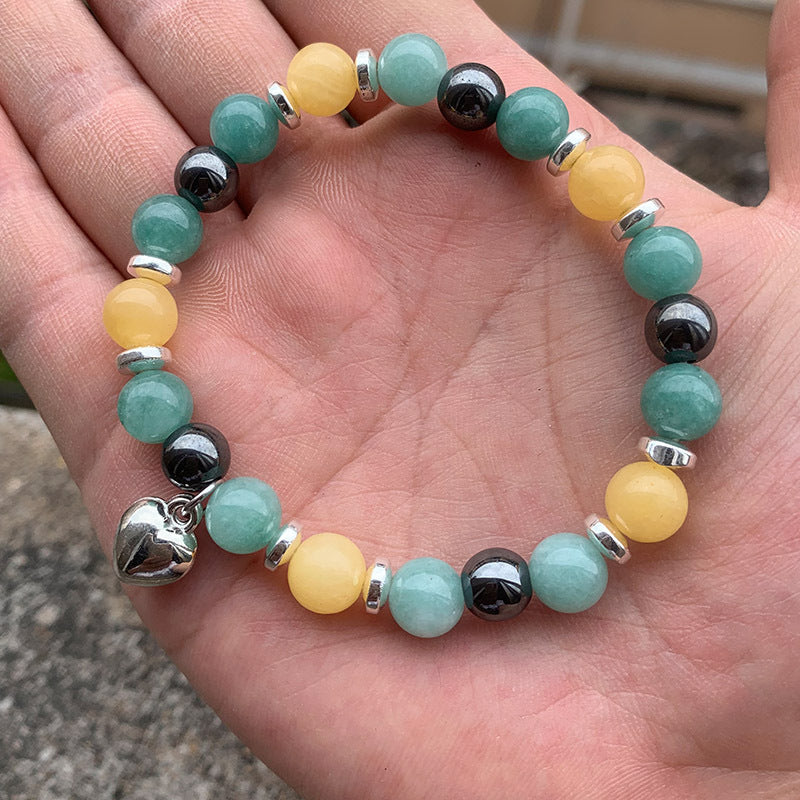 Listed Stone Pink Zebra Elastic String Imitation Bracelets