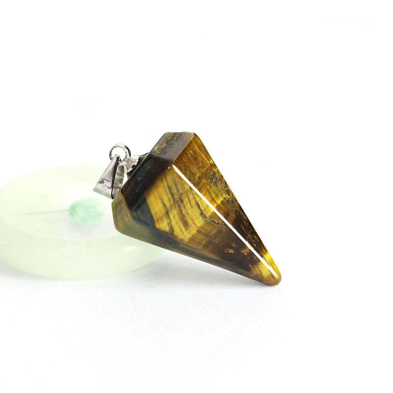 Prism Smart Pendulum Faceted Natural Stone Pendants