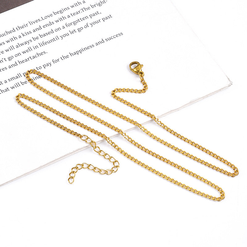 Chain Titanium Steel Clavicle Without Fashion Basic Necklace