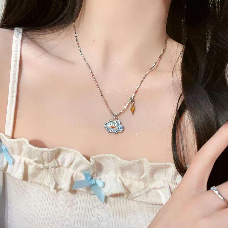 Beads Female Style Milk Cool Cute Wild Color Dopamine Clavicle Necklace