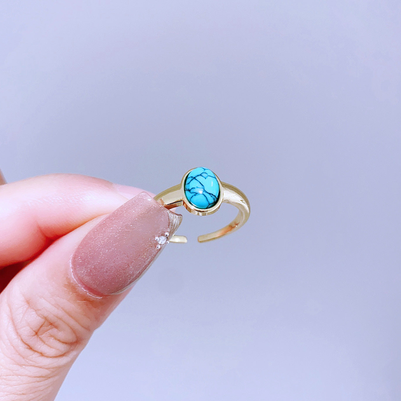 Light Luxury Minority Design Colorful Gemstone Rings