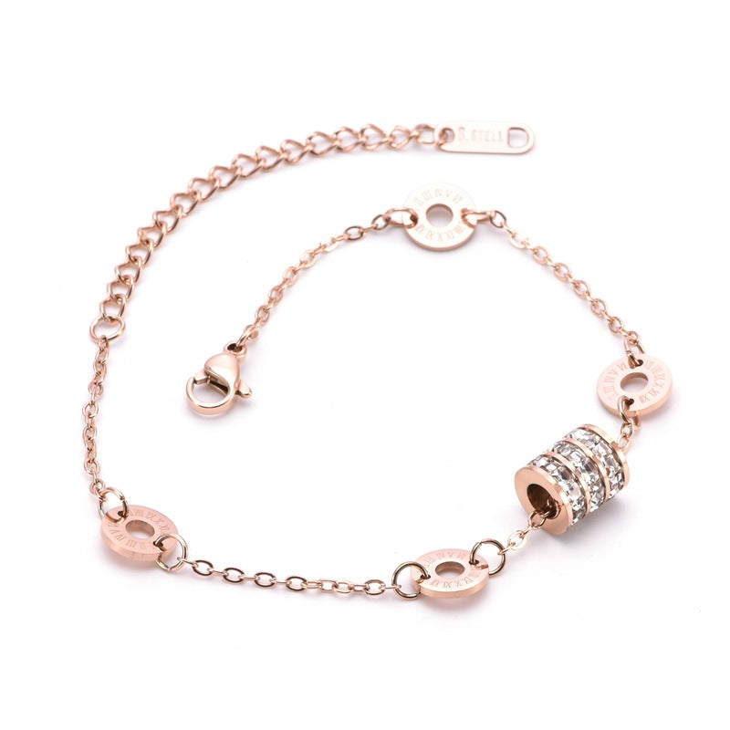 Women's Small Waist Korean Style Simple Titanium Bracelets