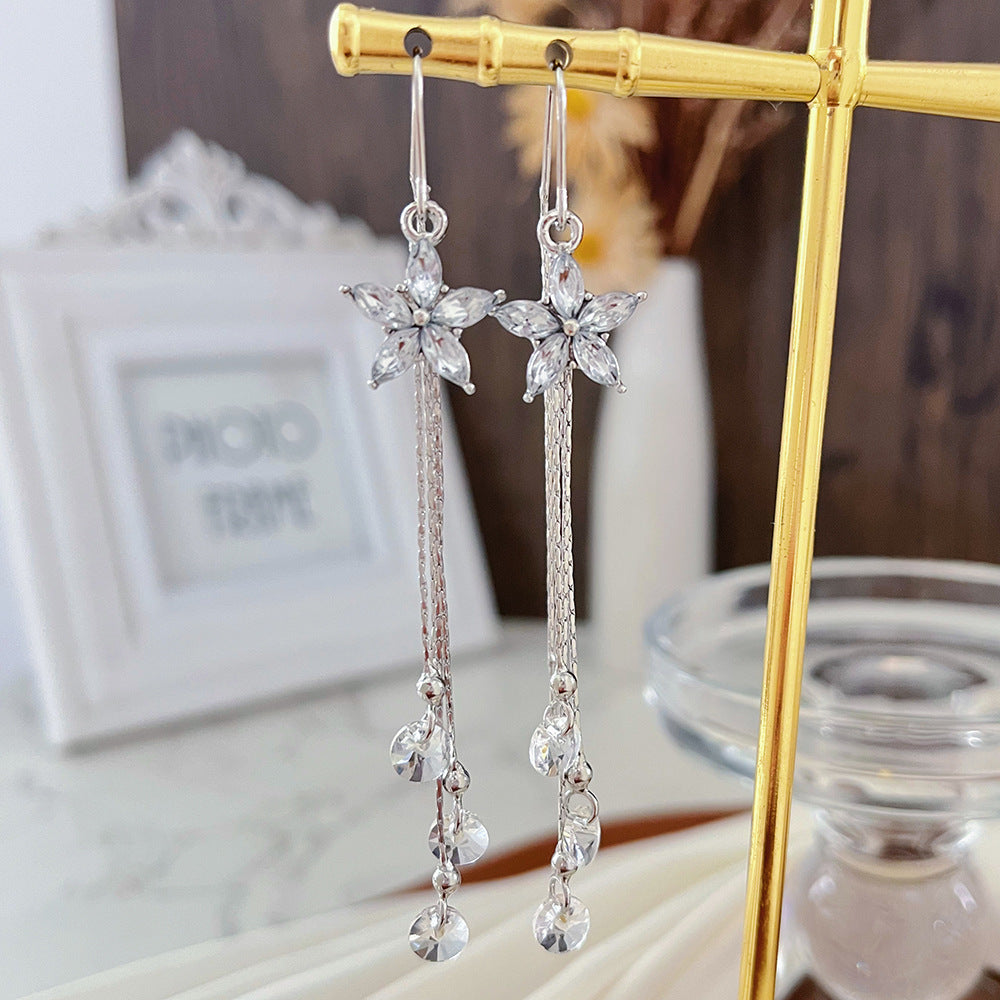 Opal Tassel Tide Chain Super Fairy Long Ear Line