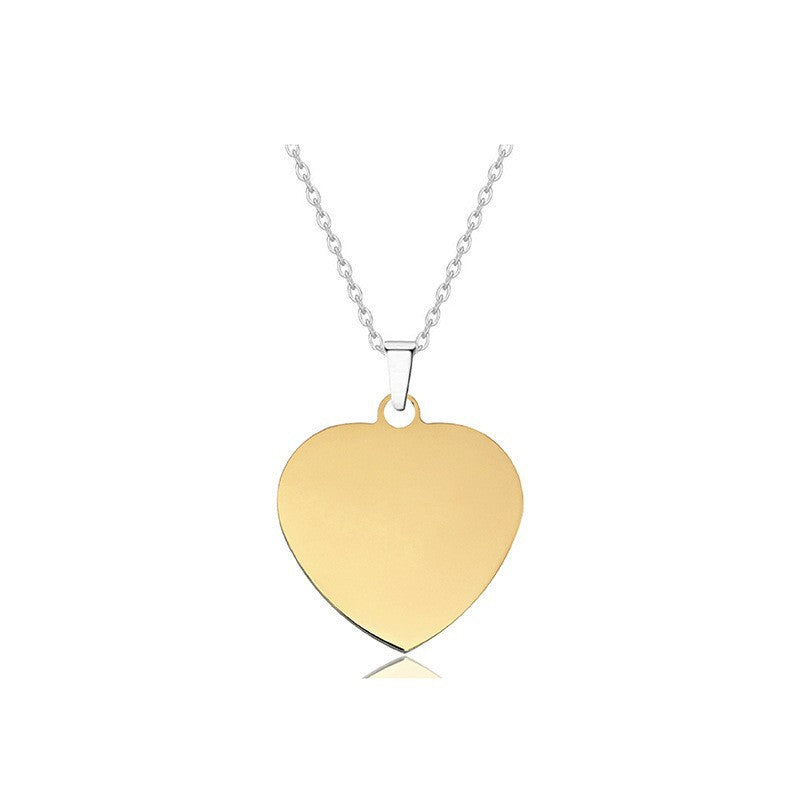 Laser Color Printing Material Holiday Gift Lettering Stainless Necklace