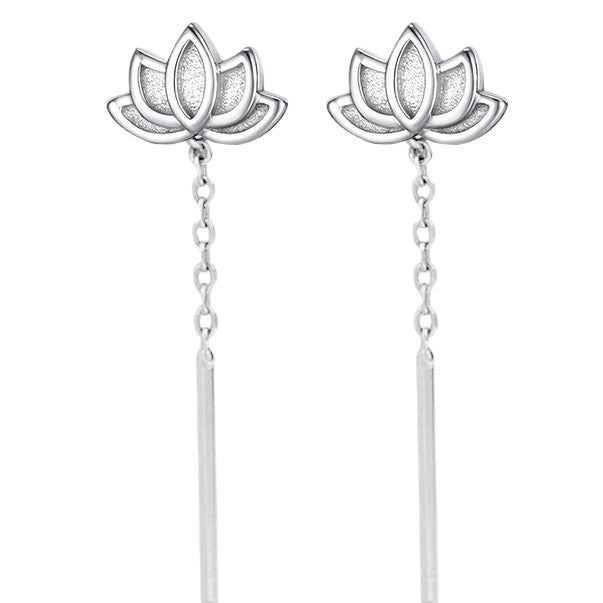 Women's Long Lotus National Style Elegant Tassel Ear Line