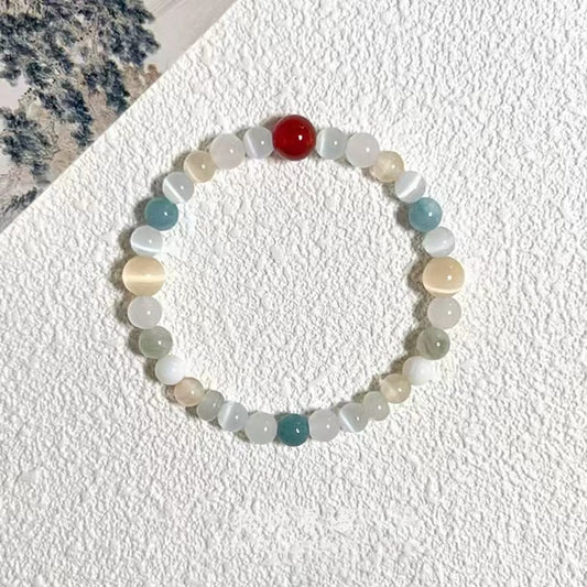 Spring Chinese Style Opal Imitation Emerald Cool Feeling White Temperament Bracelets