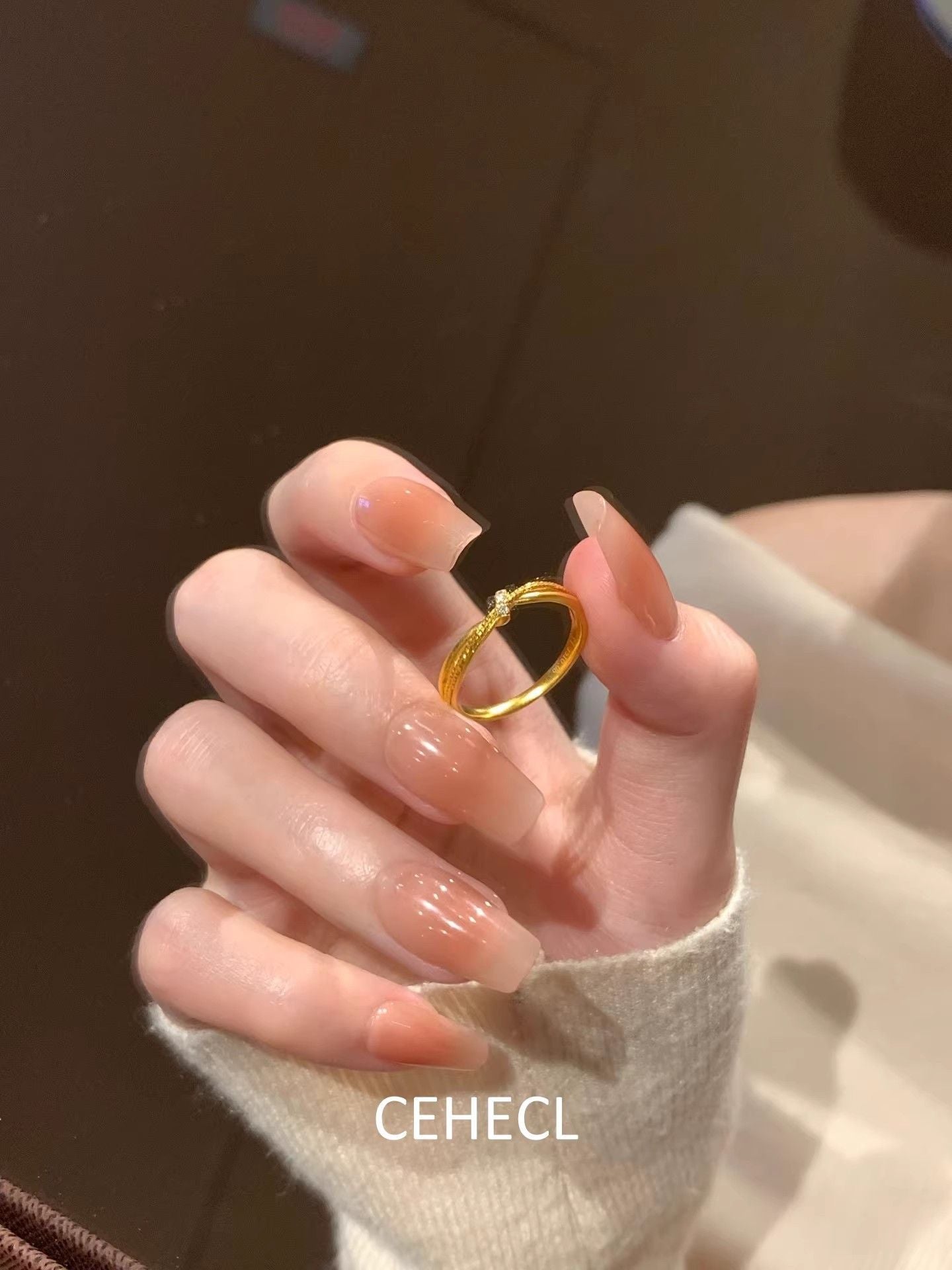 Zircon Simple Female Opening Adjustable Index Finger Light Luxury Rings