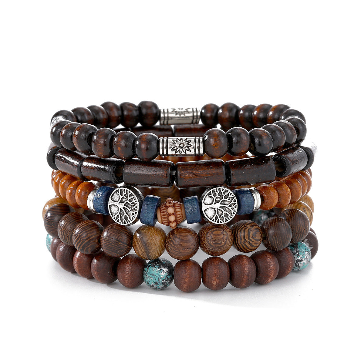 Wooden Bead Ethnic Style Turquoise Vintage Hand-woven Bracelets