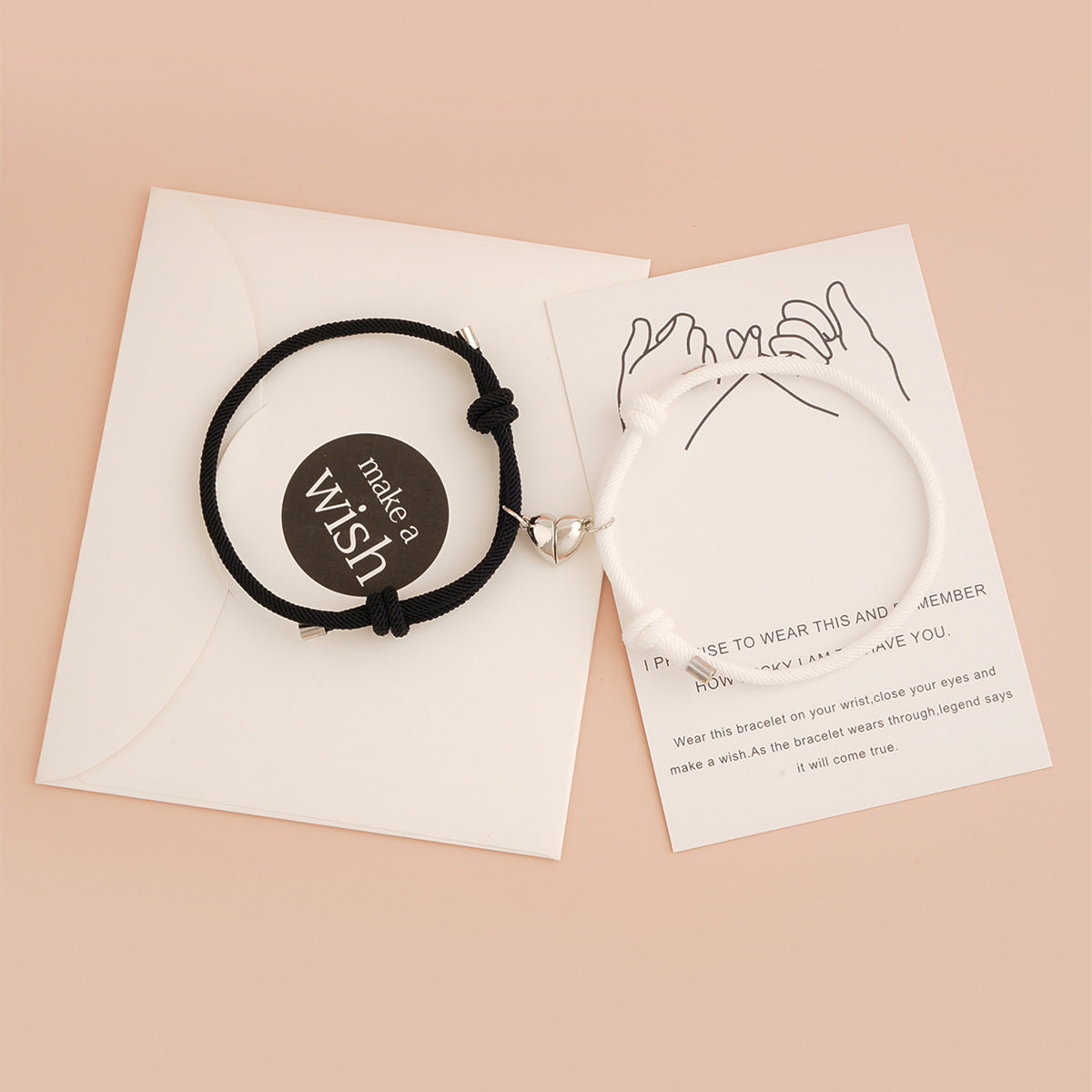 Women's & Men's Simple Alloy Love Magnet Suction Couple Bracelets
