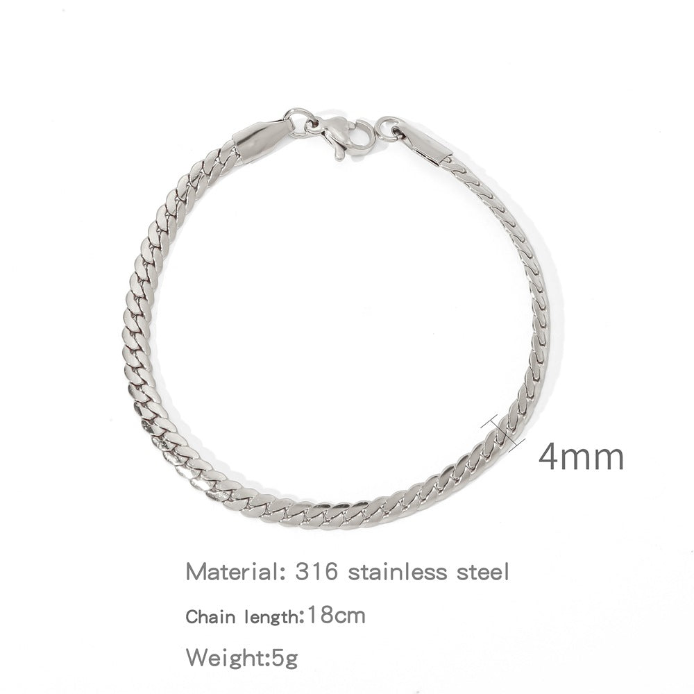 Steel Niche Encryption Glossy Light Luxury Unisex Fashion Bracelets