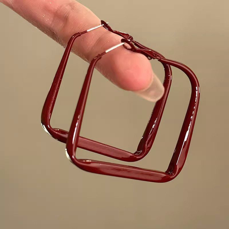 Women's More Red Geometric Hoop Style Elegant Rings