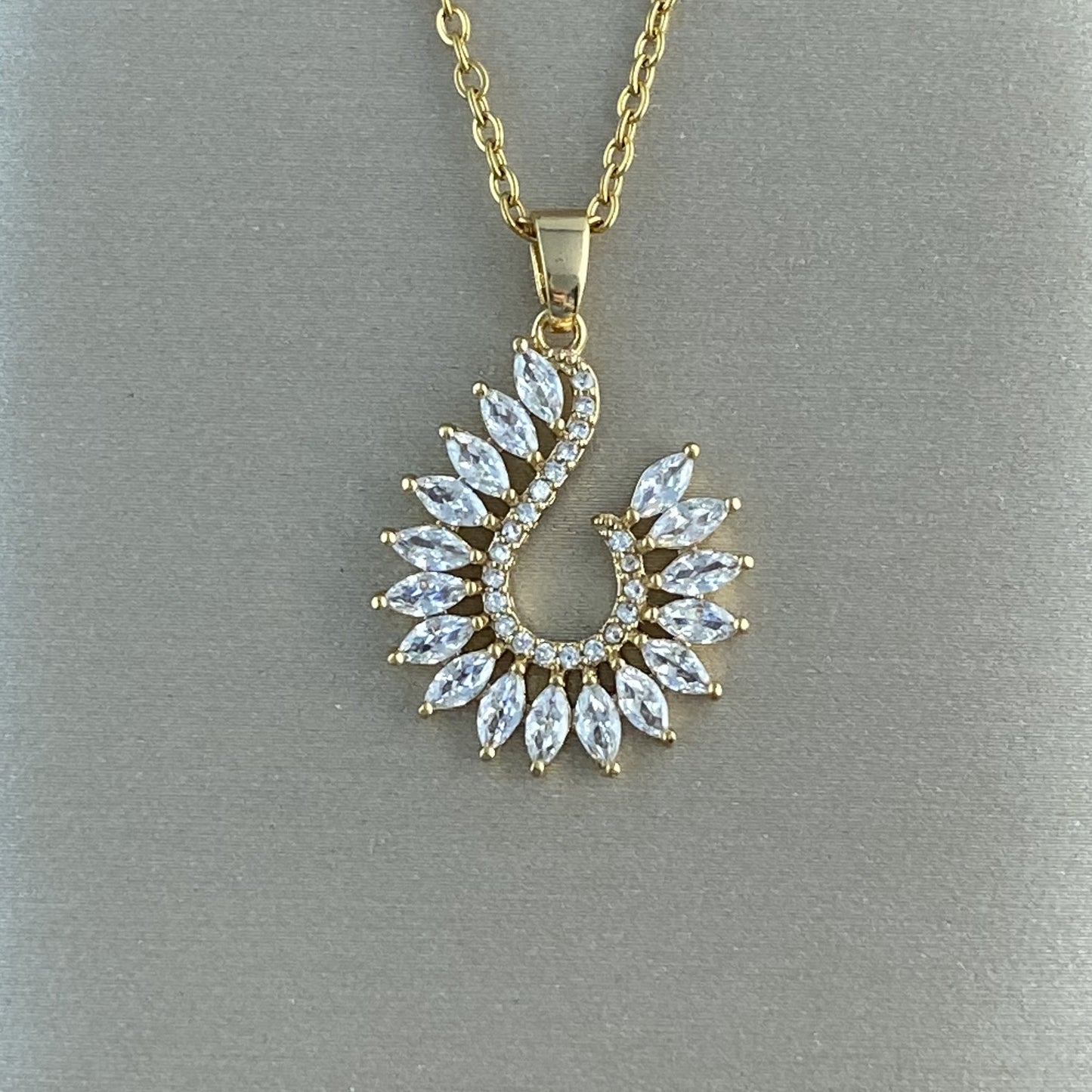 Women's Real Gold Plating Opal Fox Clover Pendants