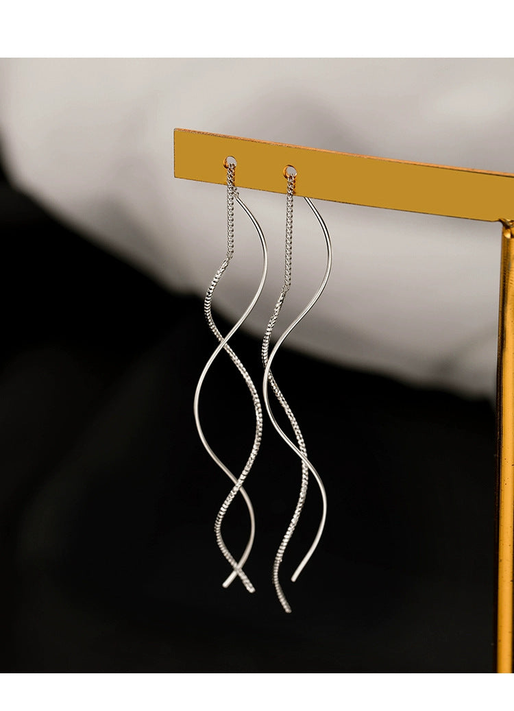 Wavy Threads Temperament Female Simple Wave Long Ear Line