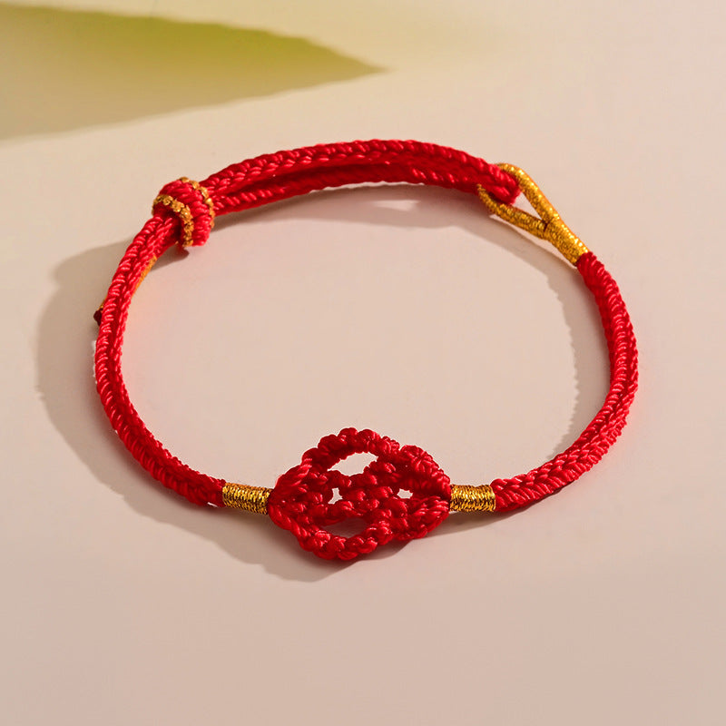 Women's & Men's Festival Life Red Rope Wearable Lucky Beads For Couple Fashion Bracelets
