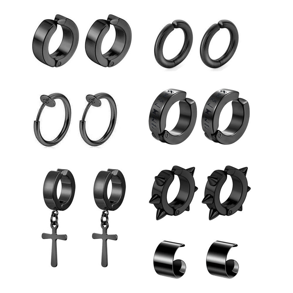 Korean Style Titanium Steel Ear Clips Clip Earrings