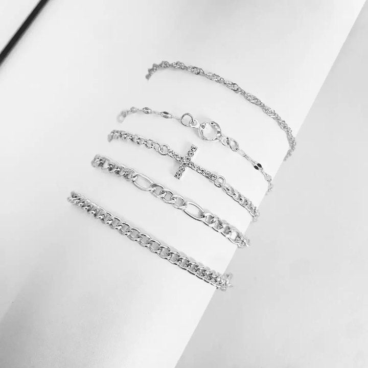 Classy Comfortable Of Personalized Alloy Combination Bracelets