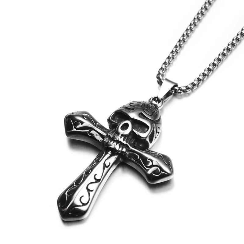 Men's Stainless Steel Boxing Physical Picture Domineering Necklace