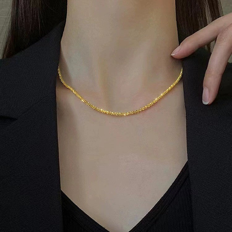 Light Luxury Cold Style Female High Class Elegant Cauliflower Starry Necklace