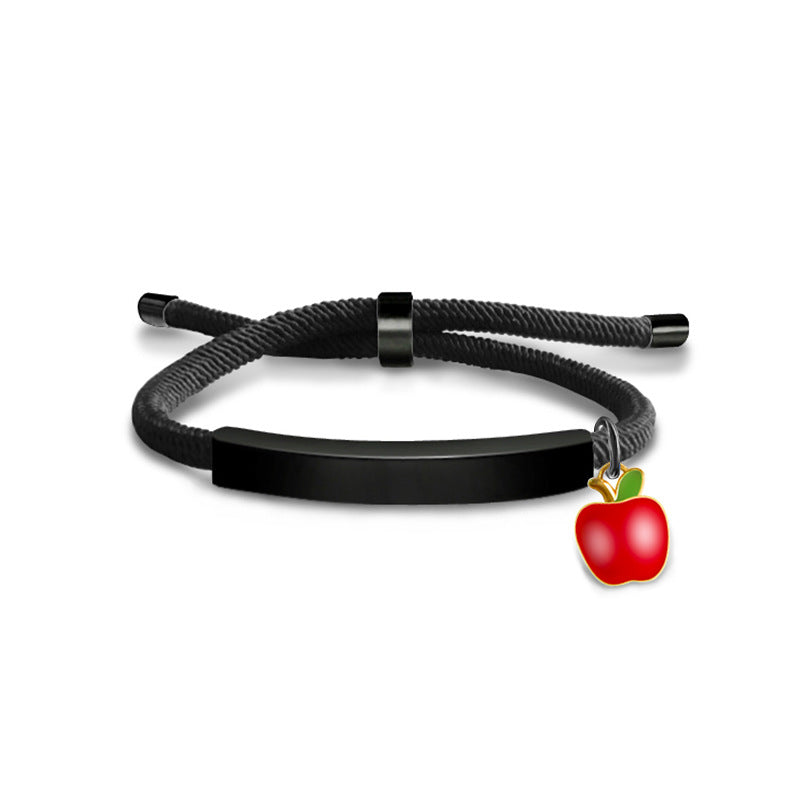 Material Red Apple Accessories Gift Lettering Bracelets