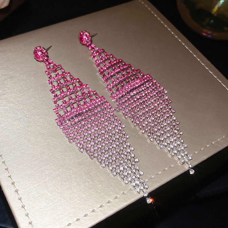 Women's Sier Diamond Tassel Light Luxury High-grade Simple Rings