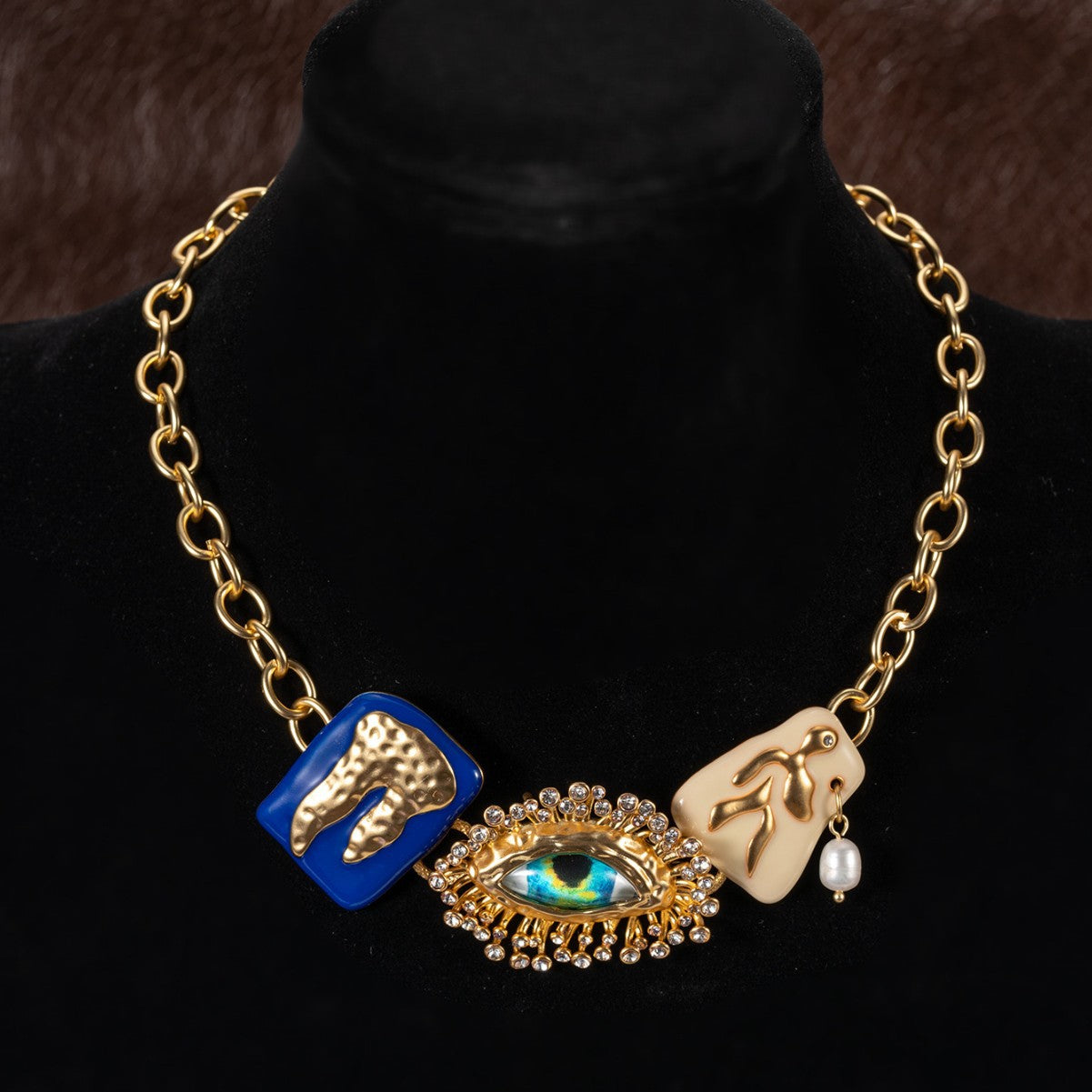 Glamorous Fashion Devil's Eye Retro Enamel Jewelry Set