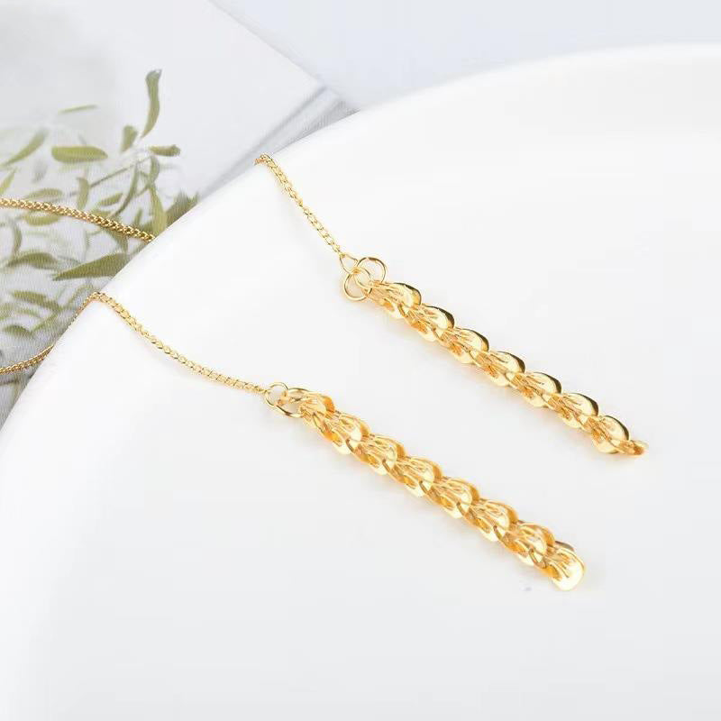 Sense Of Design Phoenix Tail Long Female Simple Graceful Fan-shaped Ear Line