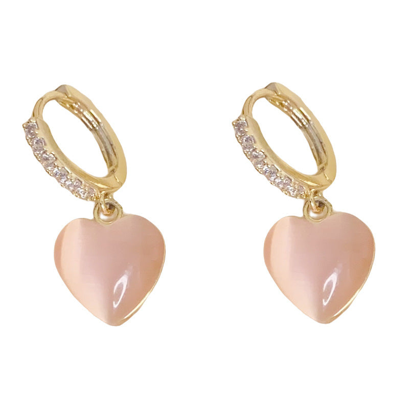 Women's Opal Love Clip High Sense Niche Design Ear Buckle